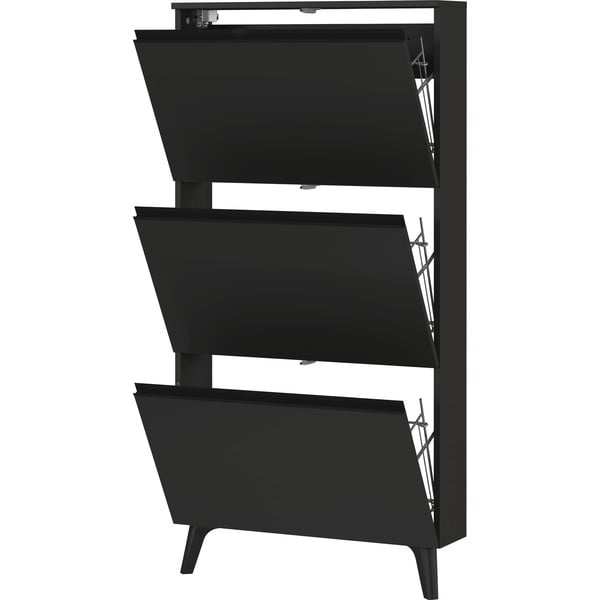 Antracitovosivá výklopná skrinka na topánky Scarpa - Germania-image-2