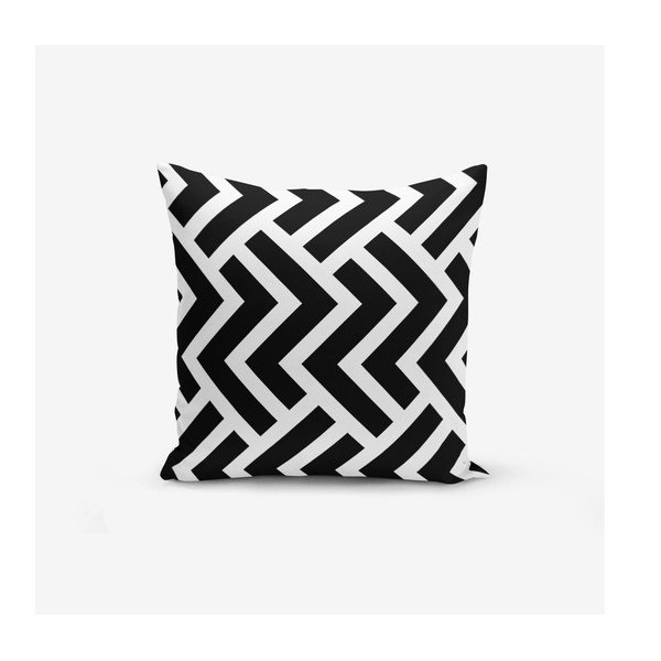 Súprava 4 obliečok na vankúše Minimalist Cushion Covers BW Graphic Patterns, 45 x 45 cm-image-2