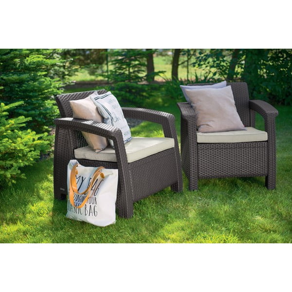 Hnedé záhradné kreslo Corfu – Keter-image-2