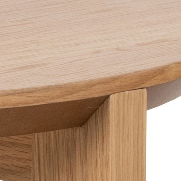 Okrúhle odkladacie stolíky v súprave 3 ks v dekore duba ø 50 cm Maxime - Actona-image-1