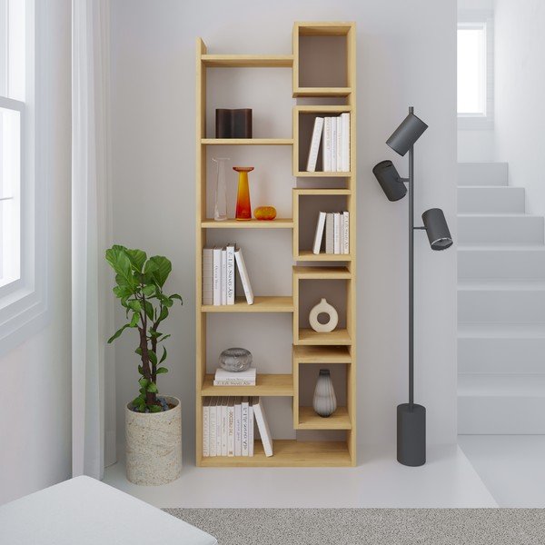 Knižnica v dekore duba 60x168,5 cm Eladi – Marckeric-image-3