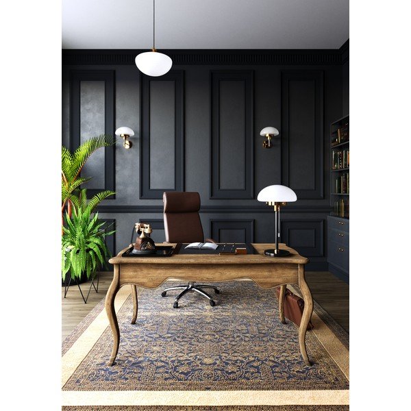 Čierna stolová lampa so skleneným tienidlom (výška 55 cm) Lamia – GTV-image-1