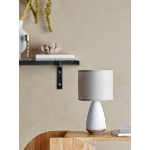 Biela/béžová stolová lampa s textilným tienidlom (výška 27,5 cm) Paprica – Bloomingville-image-1