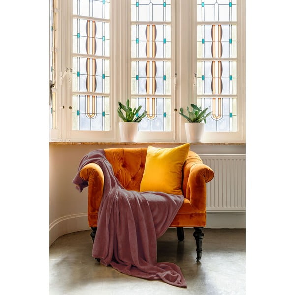 Vínovočervený mikroplyšový pléd na dvojlôžko 220x240 cm Cosy – Tiseco Home Studio-image-1