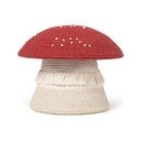 Červený/krémový látkový detský kôš na hračky ø 38x33 cm Big Mushroom – Lorena Canals