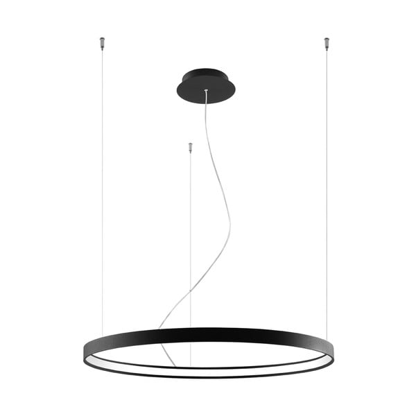 Čierne závesné svietidlo Nice Lamps Ganica, ø 80 cm