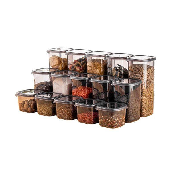 Plastové dózy v súprave 15 ks na potraviny Fresco – Hermia