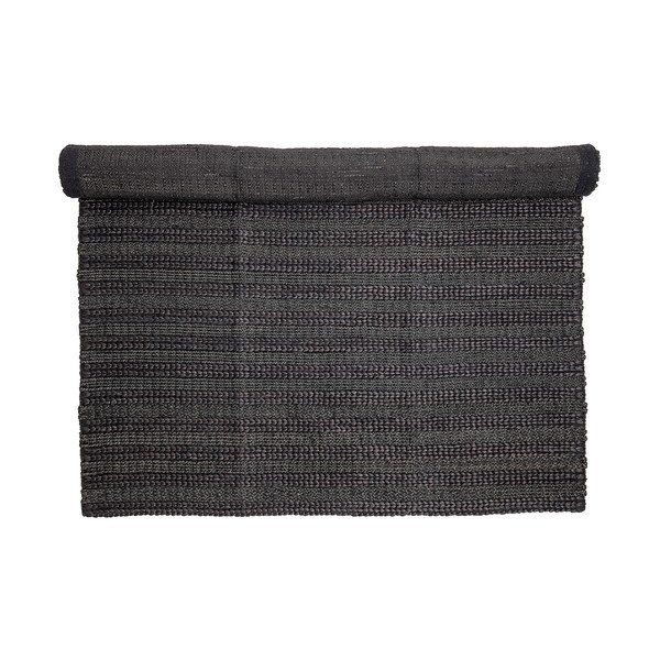 Čierny jutový koberec Bloomingville Standard, 150 x 210 cm-image-2