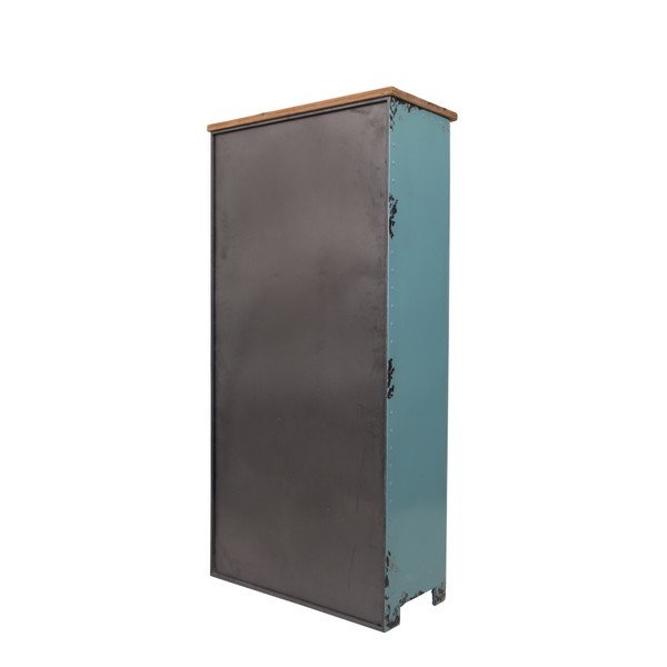 Tyrkysovomodrá kovová skriňa Dutchbone Rusty-image-4