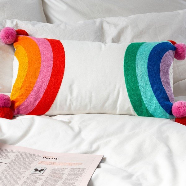 Detský vankúšik s prímesou bavlny 50x33 cm Rainbow – Rex London-image-1