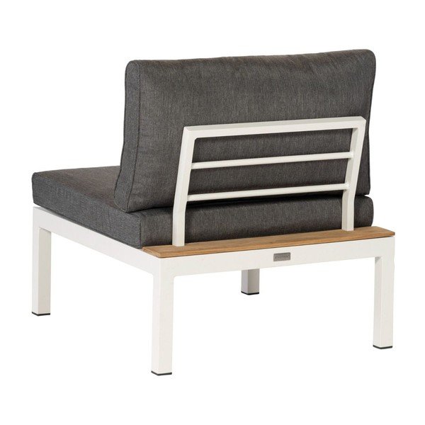 Sivé kovové záhradné kreslo La Vida – Exotan-image-1