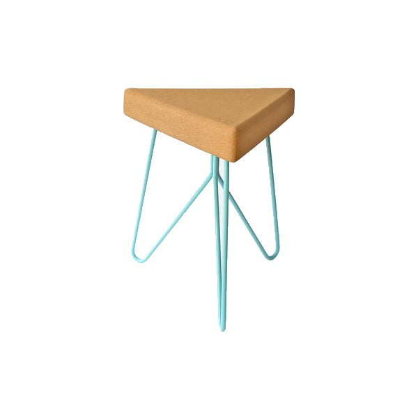 Modrý korkový stolík Galula Tres