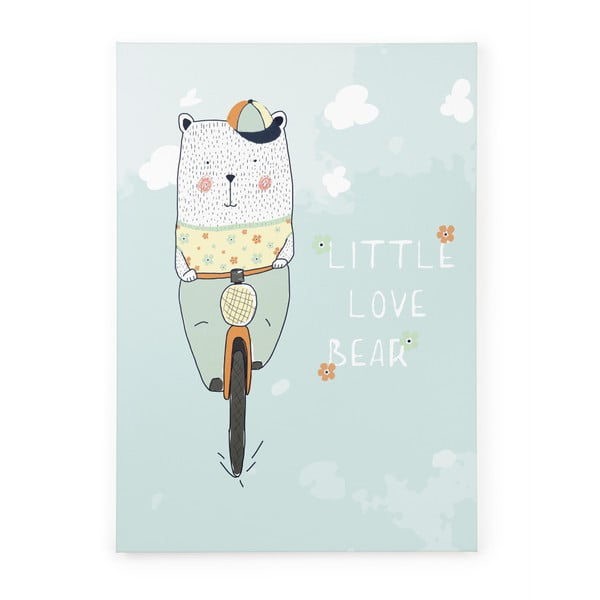 Obraz na plátne Tanuki Little Love Bear, 70 × 50 cm
