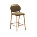 Kaki barová stolička (výška sedadla 66 cm) Helda – Kave Home