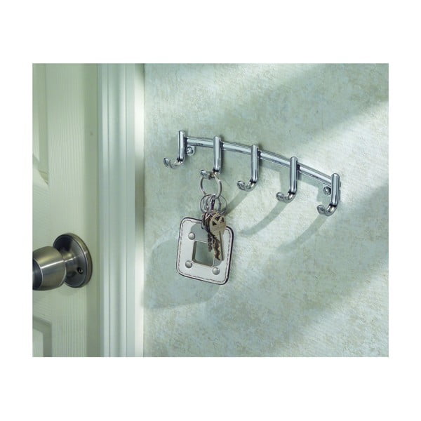 Kovový vešiak na kľúče iDesign York Lyra, 21,5 x 4,6 cm-image-3