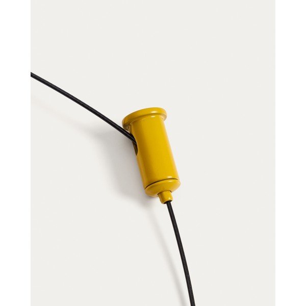 Žlté LED závesné svietidlo so stmievačom s kovovým tienidlom ø 16 cm Porte – Kave Home-image-3