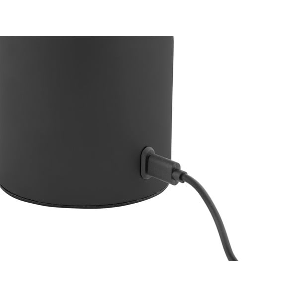 Čierna LED stmievateľná stolová lampa s kovovým tienidlom/so skleneným tienidlom (výška 29,5 cm) Camp – Leitmotiv-image-3