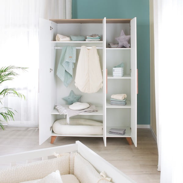 Biela detská šatníková skriňa 118x190 cm – Roba-image-1