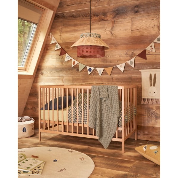 Biela postieľka z bukového dreva 60x120 cm Shantal – Kave Home-image-1