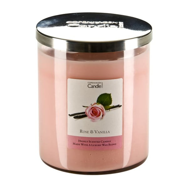 Aromatická sviečka s vôňou ruží a vanilky Copenhagen Candles, doba horenia 70 hodín