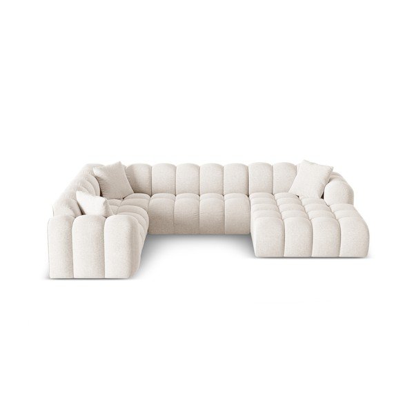 Krémová ženilková rohová pohovka (ľavý roh/do tvaru "U") Treno – Cosmopolitan Design