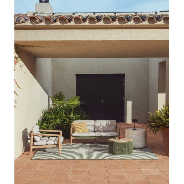 Béžové polstrované záhradné kreslo Menfi – Kave Home-image-3