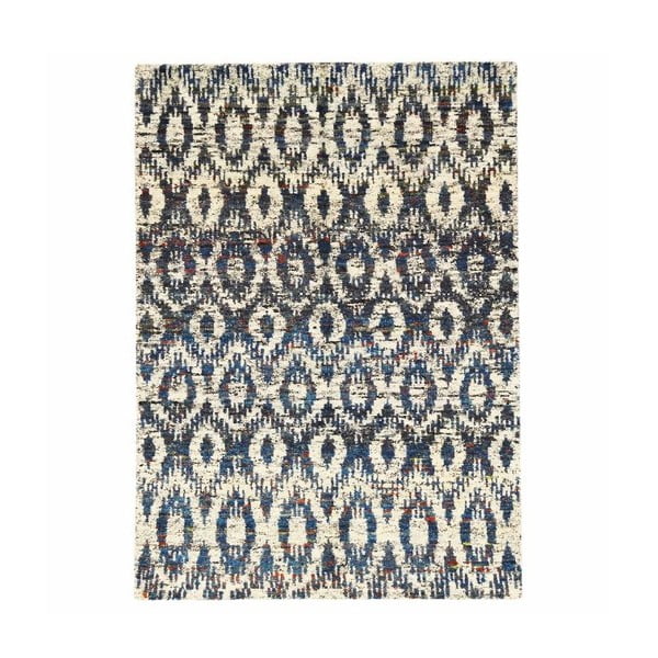 Vlnený koberec Ikat H7 Blue, 160x230 cm