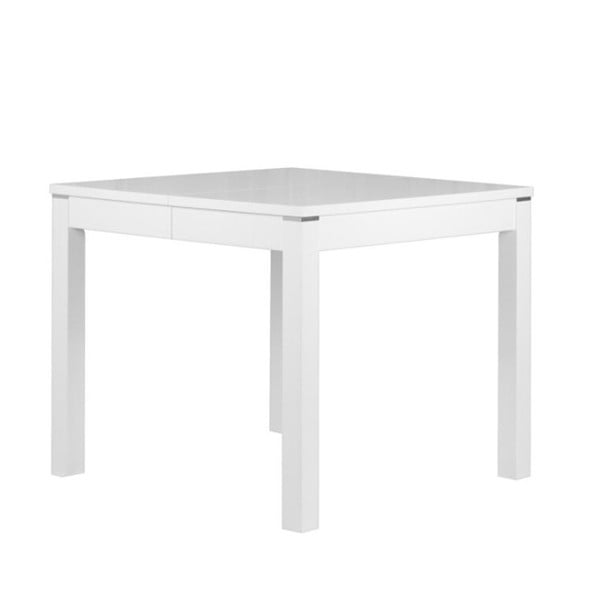 Lesklý biely rozkladací jedálenský stôl Durbas Style Eric, dĺžka až 270 cm
