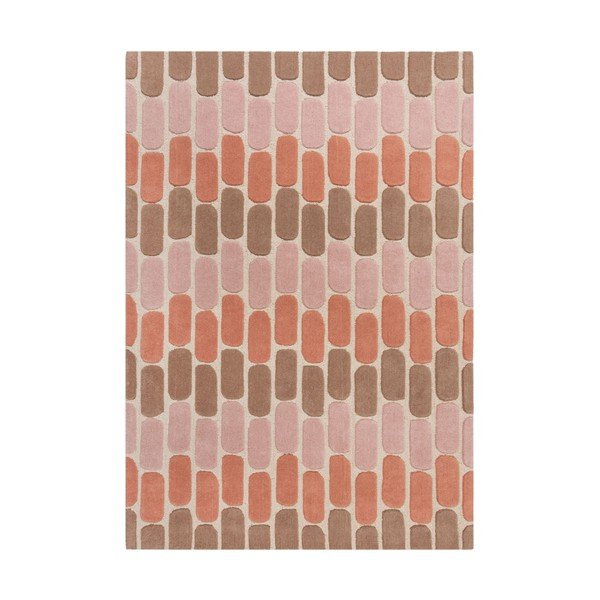 Oranžový vlnený koberec Flair Rugs Fossil, 160 x 230 cm