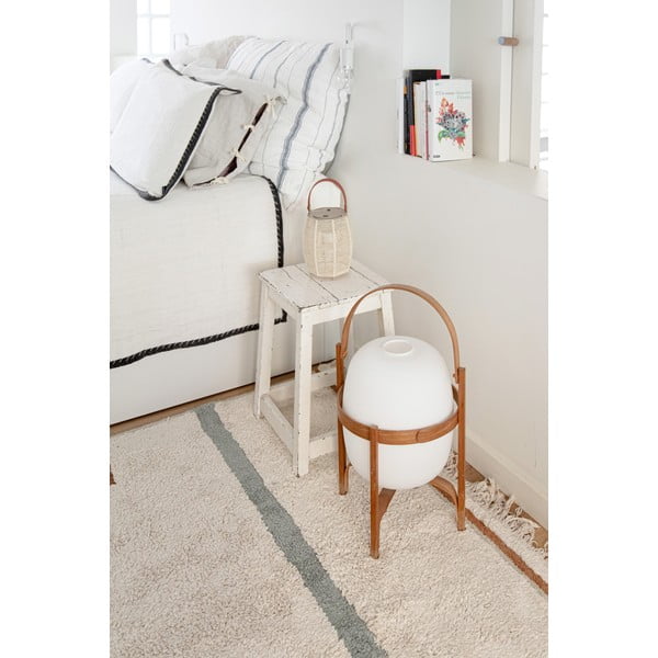 Modro-krémový prateľný ručne tkaný bavlnený koberec 140x200 cm Lanes Vintage Blue – Lorena Canals-image-3