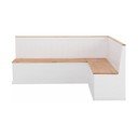 Biela rohová lavica z masívneho borovicového dreva Støraa Silas