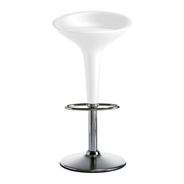 Biela barová stolička Magis Bombo, výška 50/74 cm