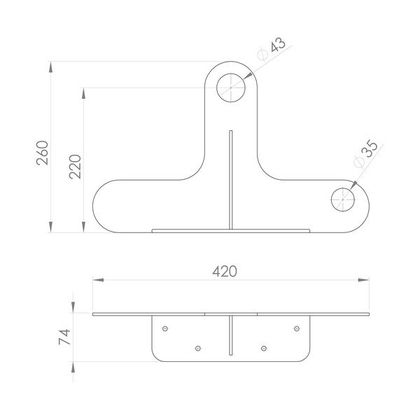 Čierny oceľový závesný podstavec pod umývadlo 42x7 cm Tetris – Sapho-image-4