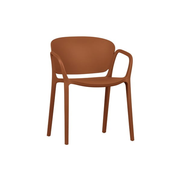 Plastová jedálenská stolička v tehlovej farbe Bent – WOOOD