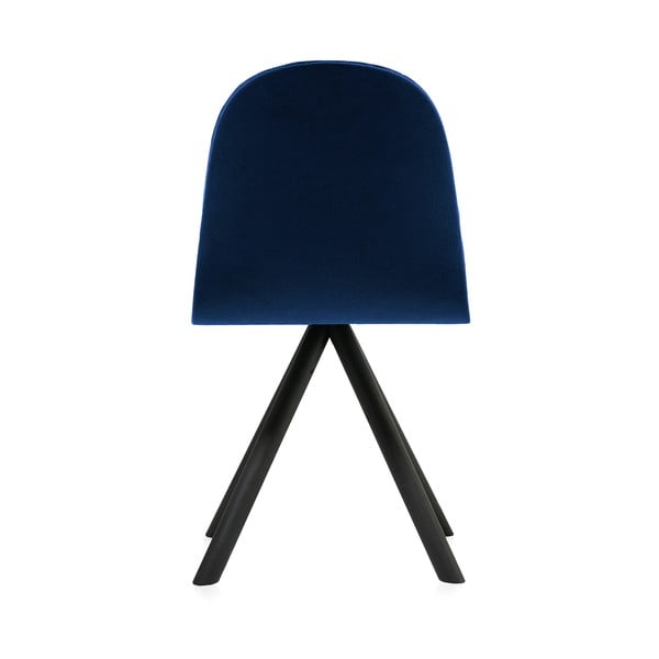 Tmavomodrá stolička s čiernymi nohami IKER Mannequin Wave-image-1