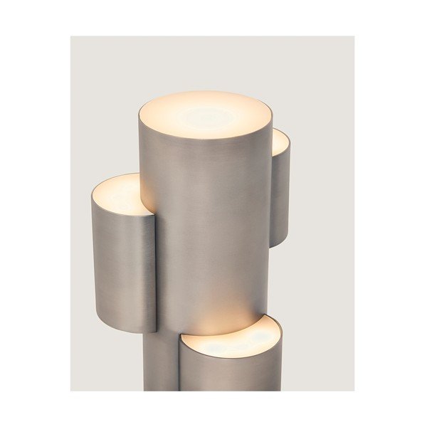 Kovová LED stmievateľná stolová lampa v striebornej farbe (výška 26,5 cm) Adrina – Kave Home-image-2
