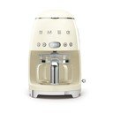 Krémovo-biely kávovar na filtrovanú kávu SMEG