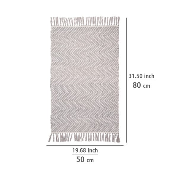 Sivá kúpeľňová podložka z recyklovaného plastu Wenko Gata, 50 x 80 cm-image-3