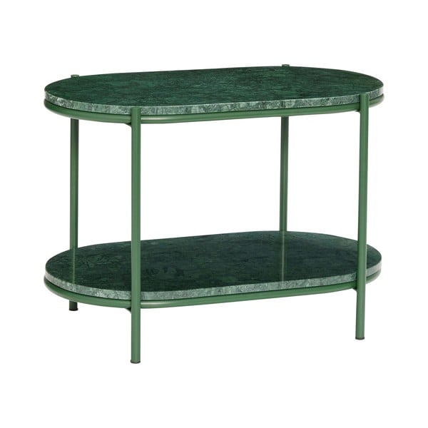 Tmavozelený mramorový konferenčný stolík 34x58 cm Nusa – Hübsch