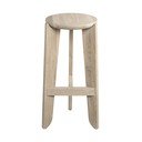 Barová stolička z dubového dreva v prírodnej farbe (výška sedadla 75 cm) Eli – Blomus