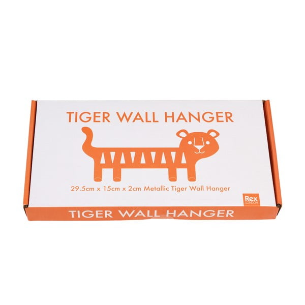 Oranžový kovový nástenný detský vešiak Tiger – Rex London-image-2