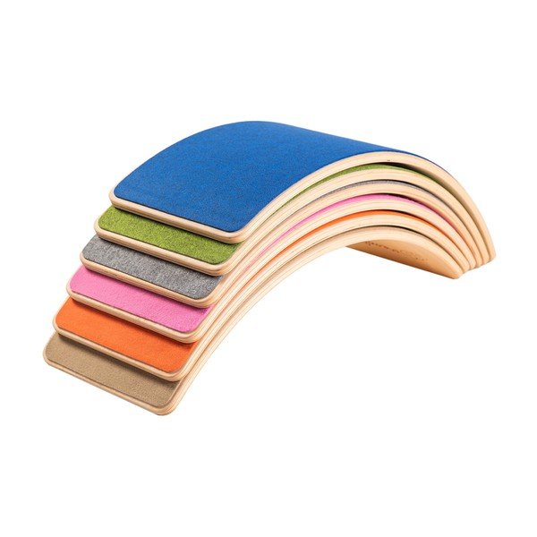 Béžová/v prírodnej farbe balančná doska z borovicového dreva 80x30x18 cm Montessori – Meowbaby-image-2