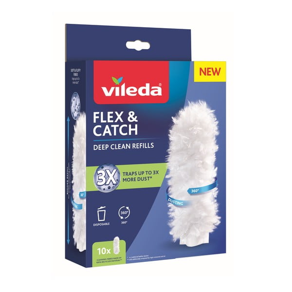 Náhradné návleky na prachovku v súprave 10 ks Flex&Catch – Vileda