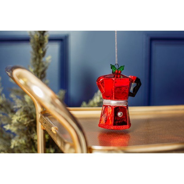 Sklenená vianočná ozdoba Coffee Pot – Sass & Belle-image-1