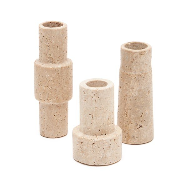 Kamenné svietniky v súprave 3 ks Majid – Kave Home