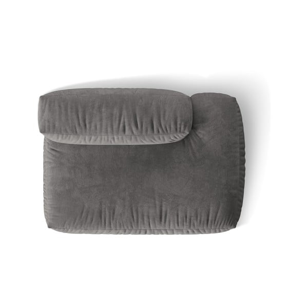 Sivý zamatový modul pohovky (pravý roh) Martina – Micadoni -image-3