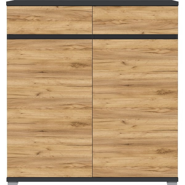 Skrinka na topánky v dekore duba so zásuvkami Lissabon - Germania-image-1