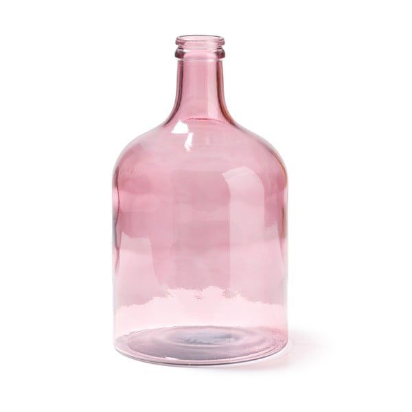 Ružová sklenená váza La Forma Semplice, výška 43 cm