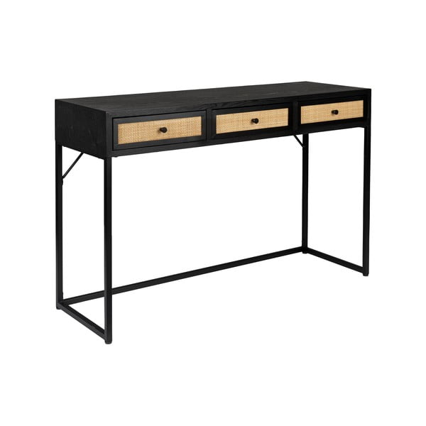 Čierny konzolový stolík 40x120 cm Guuji – White Label-image-2