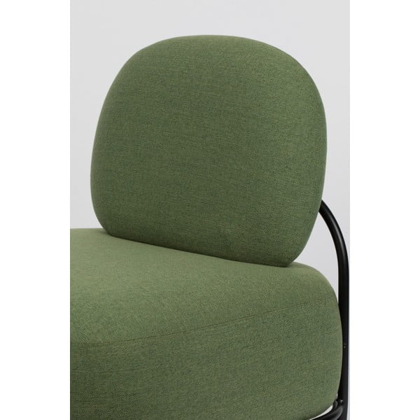 Zelené kreslo White Label Polly-image-1
